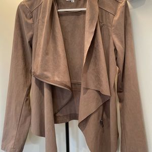 Vigoss Suede Taupe/Nude Women’s Jacket Blazer